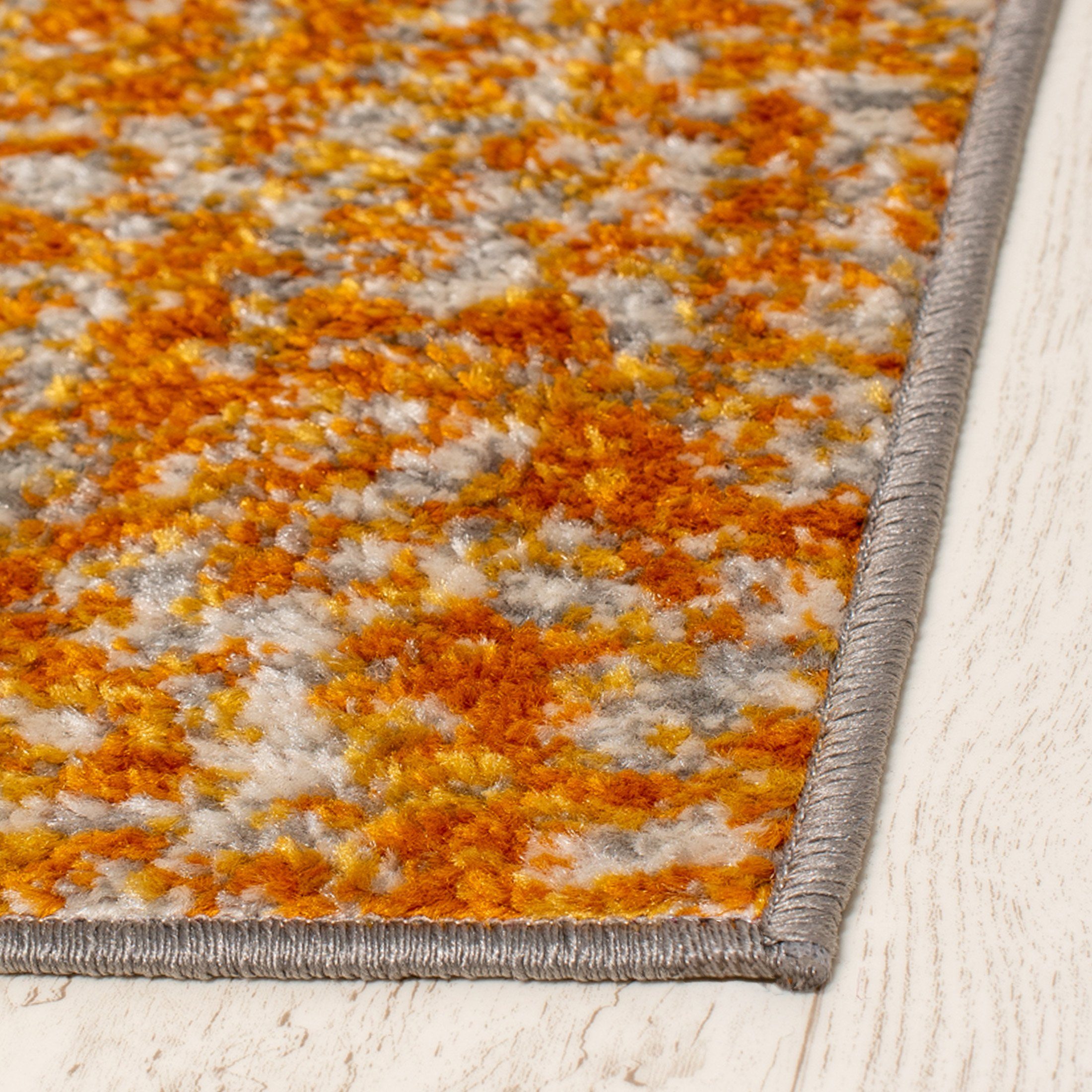 Teppich Kurzflor, Orange Fußbodenheizung, 7 Kurzflor Mazovia, Muster für mm, 180 Modern Designteppich farbe Höhe Geeignet - Abstrakt 260 cm, x