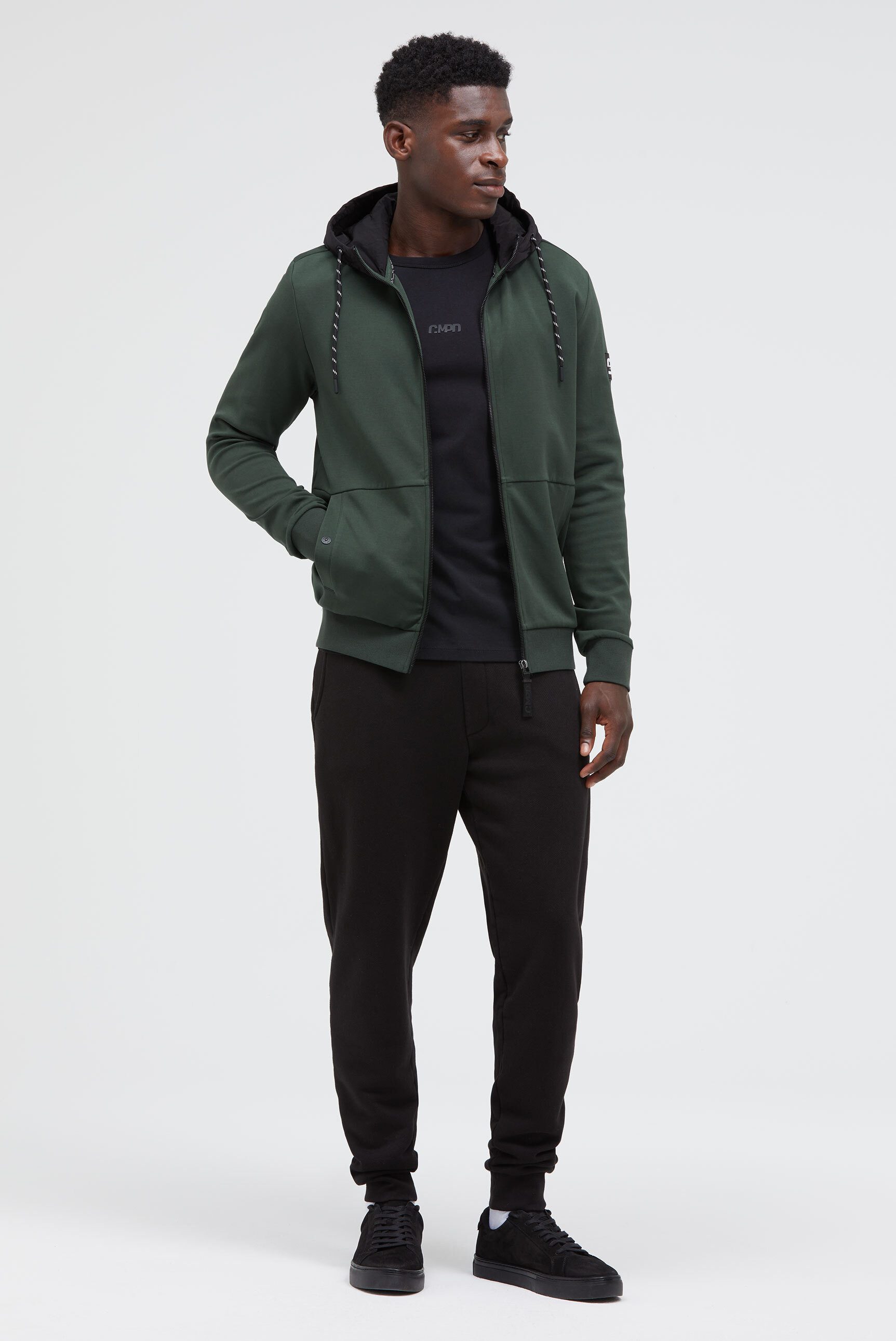 CMPD Kapuzensweatjacke mit Baumwolle