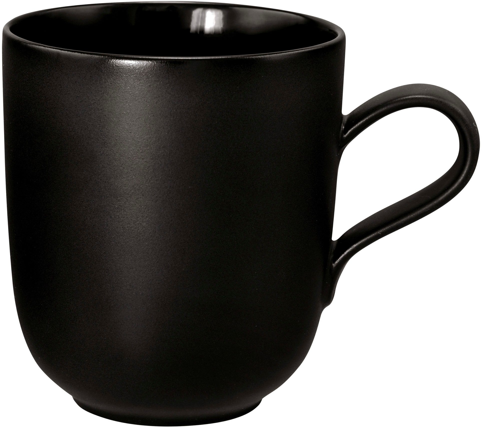Seltmann Weiden Becher Liberty - Velvet Black, 1-tlg., Porzellan, Becher mit Henkel 0,40 l