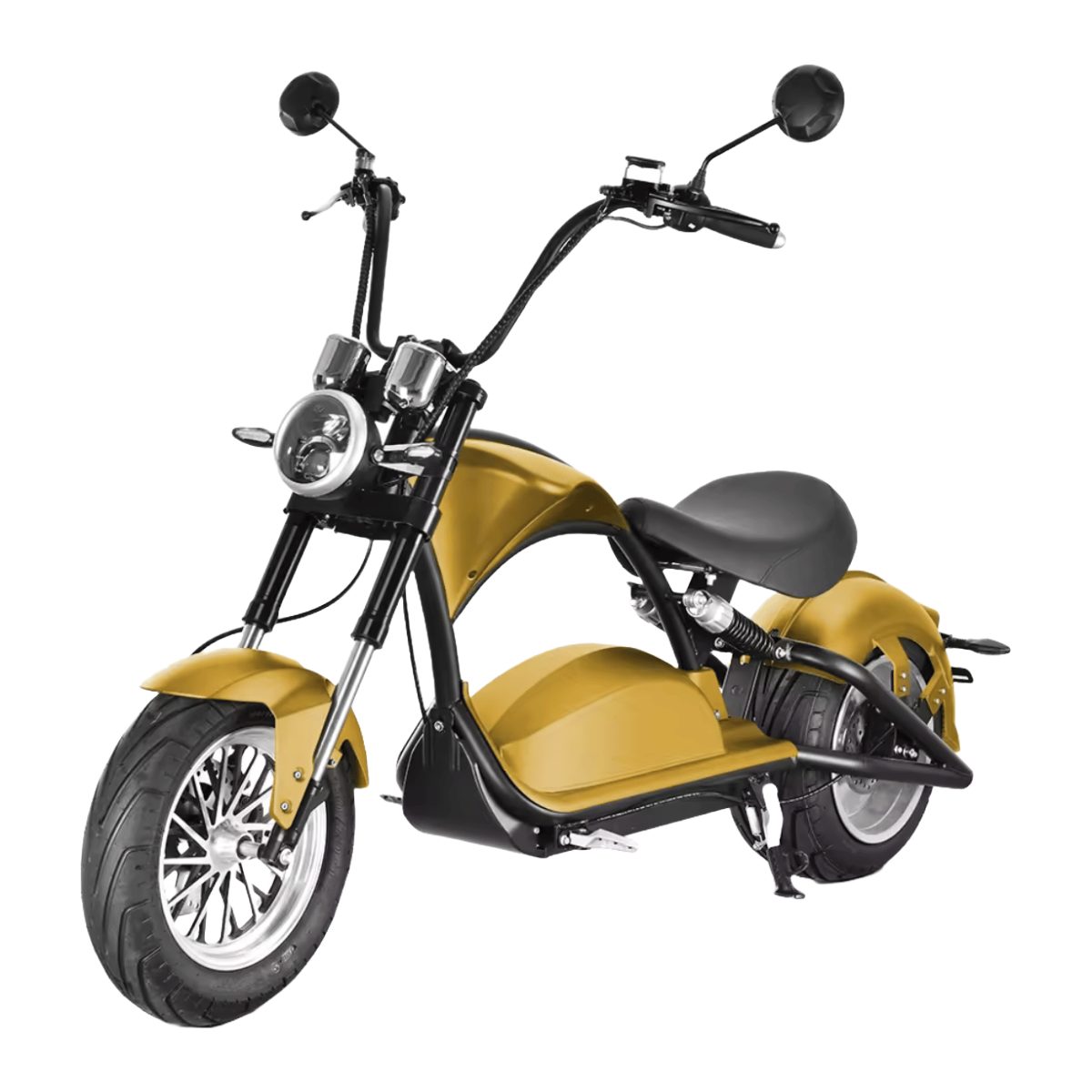 STW GmbH E-Motorrad Urban Chopper Plus Elektro-Chopper, 3000 W, 45 km/h, 3 + Rückwärtsgang, LED-Display, Handyhalterung, Seitenständer