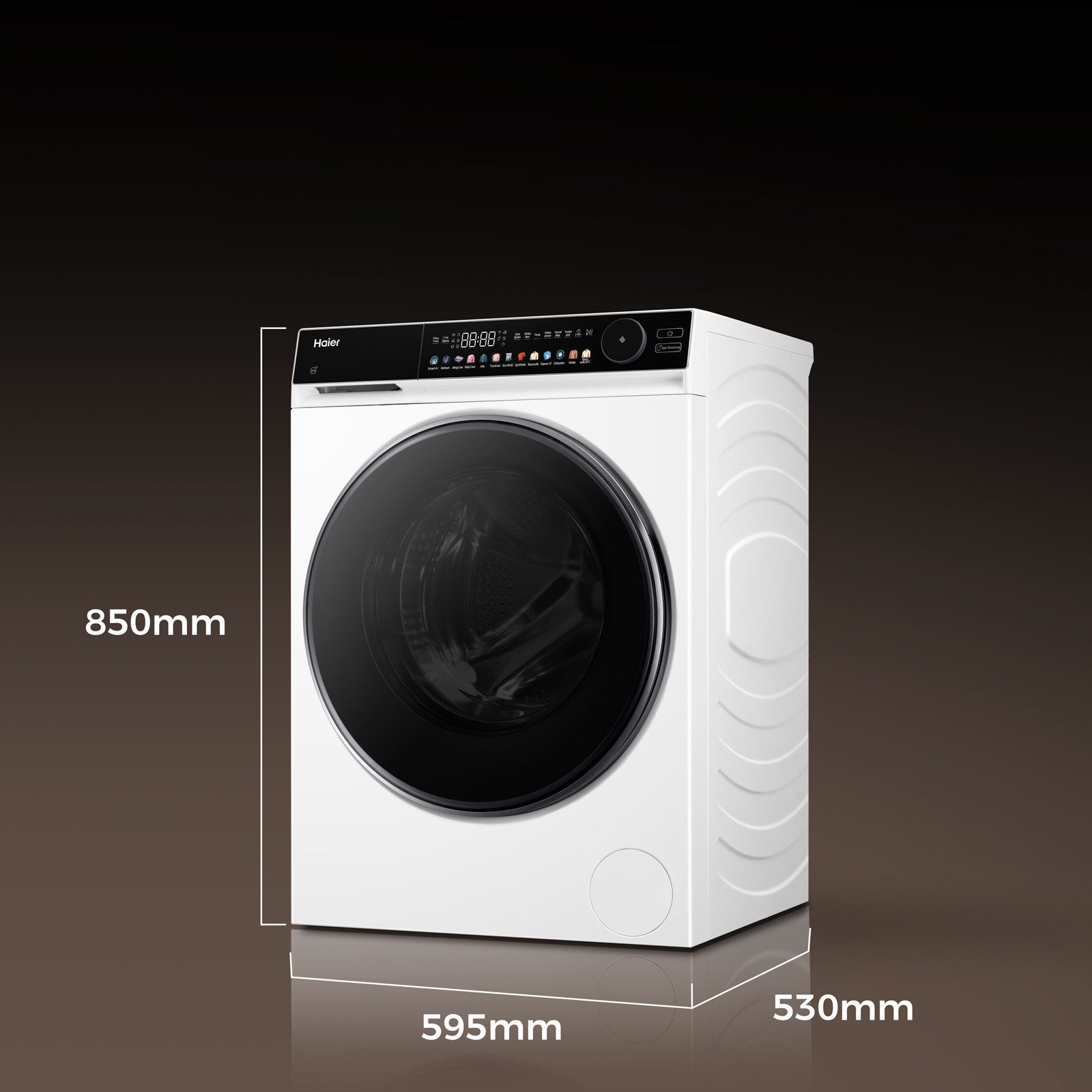 Haier Waschtrockner G7 Serie HWD90-BP14667TU1, 9 kg, 5 kg, 1400 U/min, Trommelbeleuchtung & Wi-Fi