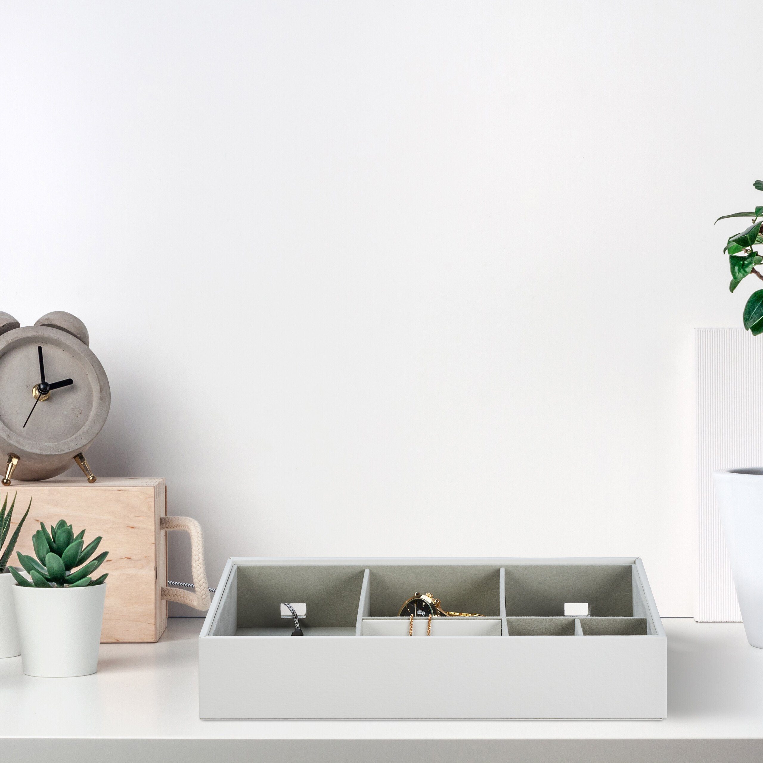 relaxdays Schmuckkasten Schmuckaufbewahrung mit Deckel, weiß günstig online kaufen