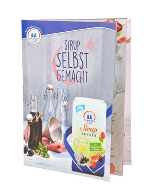 HIT Trading Glas 4er Set Glasbecher mit Henkel Deckel und Trinkhalm blau kariert 0,5L, Glas