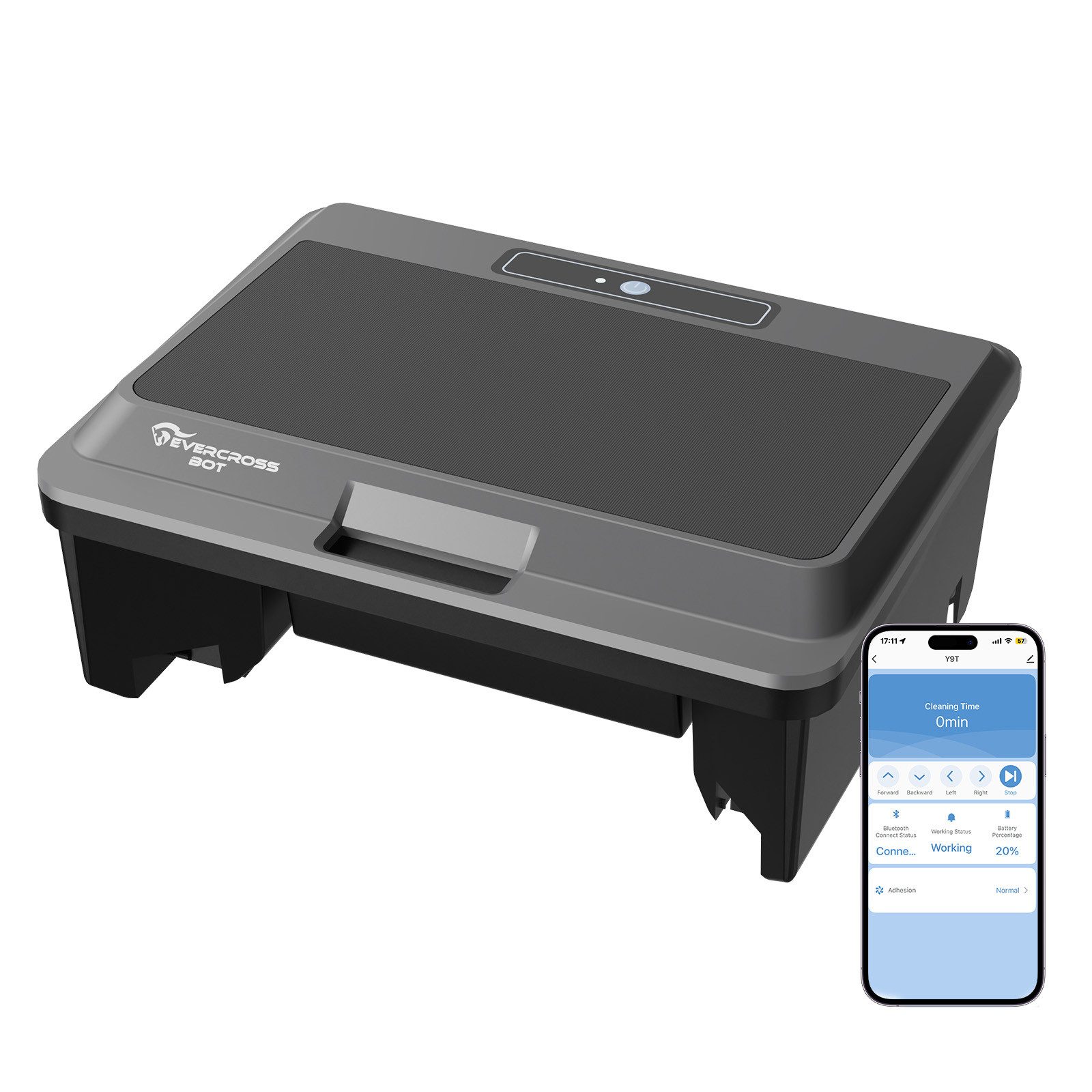 EVERCROSS BOT Poolroboter Y9T Pool Skimmer, intelligente Pfadplanung, Tasten & App-Bedienung, (automatisches Andocken, Tasten & App-Bedienung, max 140), Solaraufladung