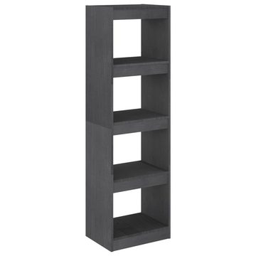 furnicato Bücherregal Raumteiler Grau 40x30x135,5 cm Massivholz Kiefer