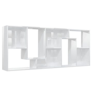 furnicato Bücherregal Hochglanz-Weiß 67x24x161 cm Holzwerkstoff