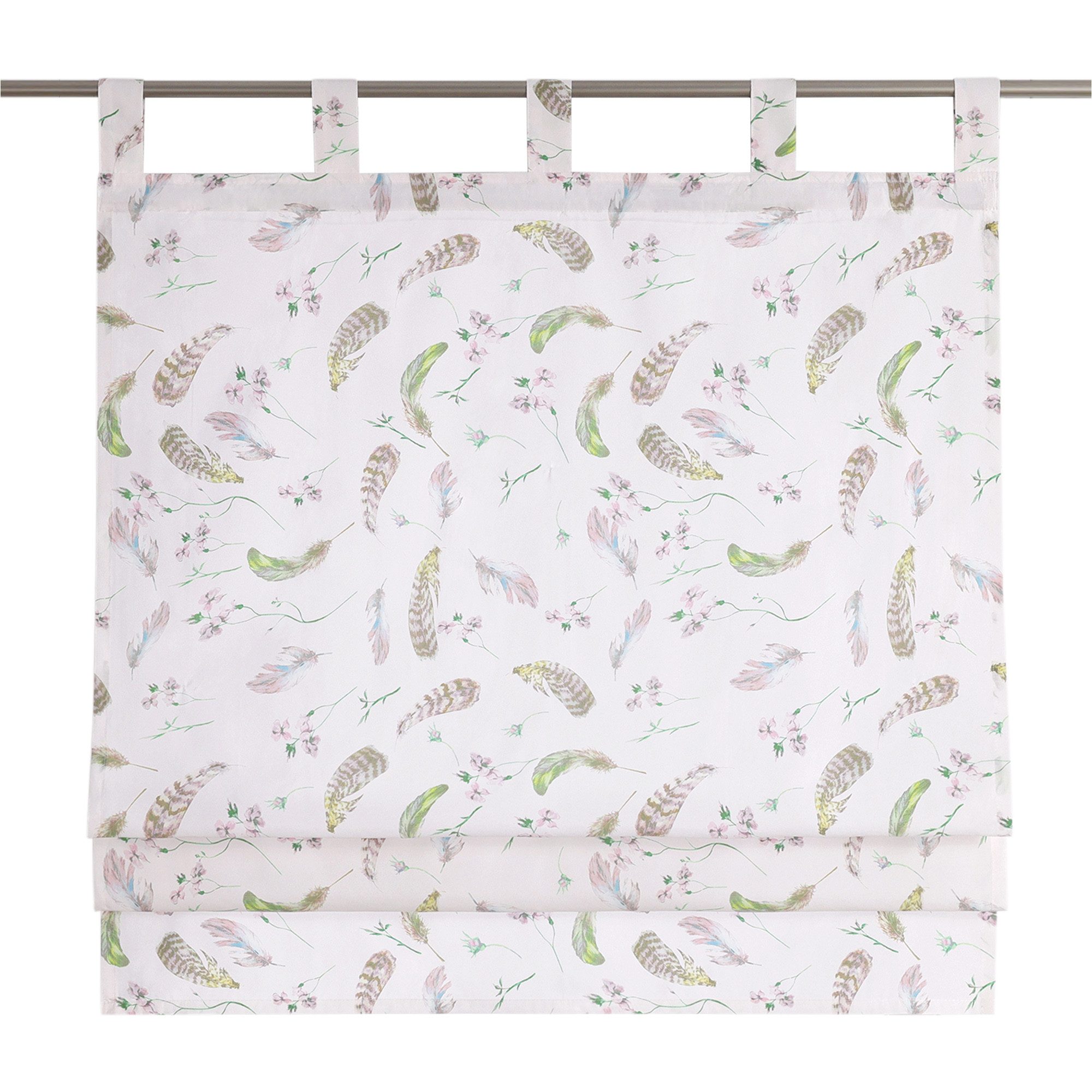 Joyswahl Raffrollo, mit Schlaufen, Gardinenstange, freihängend, ohne Bohren günstig online kaufen