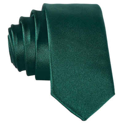 DonDon Krawatte »schmale Krawatte 5 cm unifarben« (Packung, 1-St., 1x Krawatte) matt, glänzend, gestreift, Seidenlook