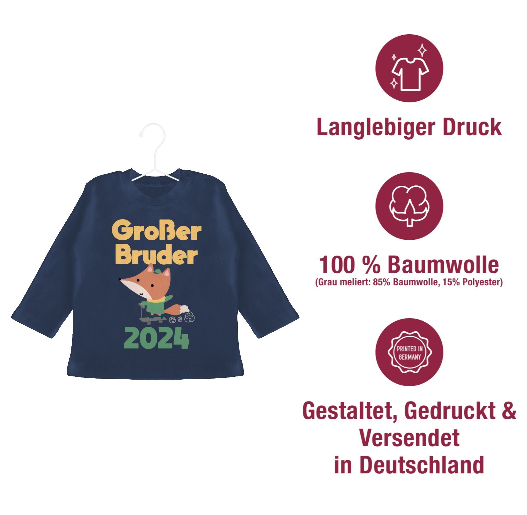 Shirtracer T-Shirt Großer Bruder Fuchs Bruder Großer 2024