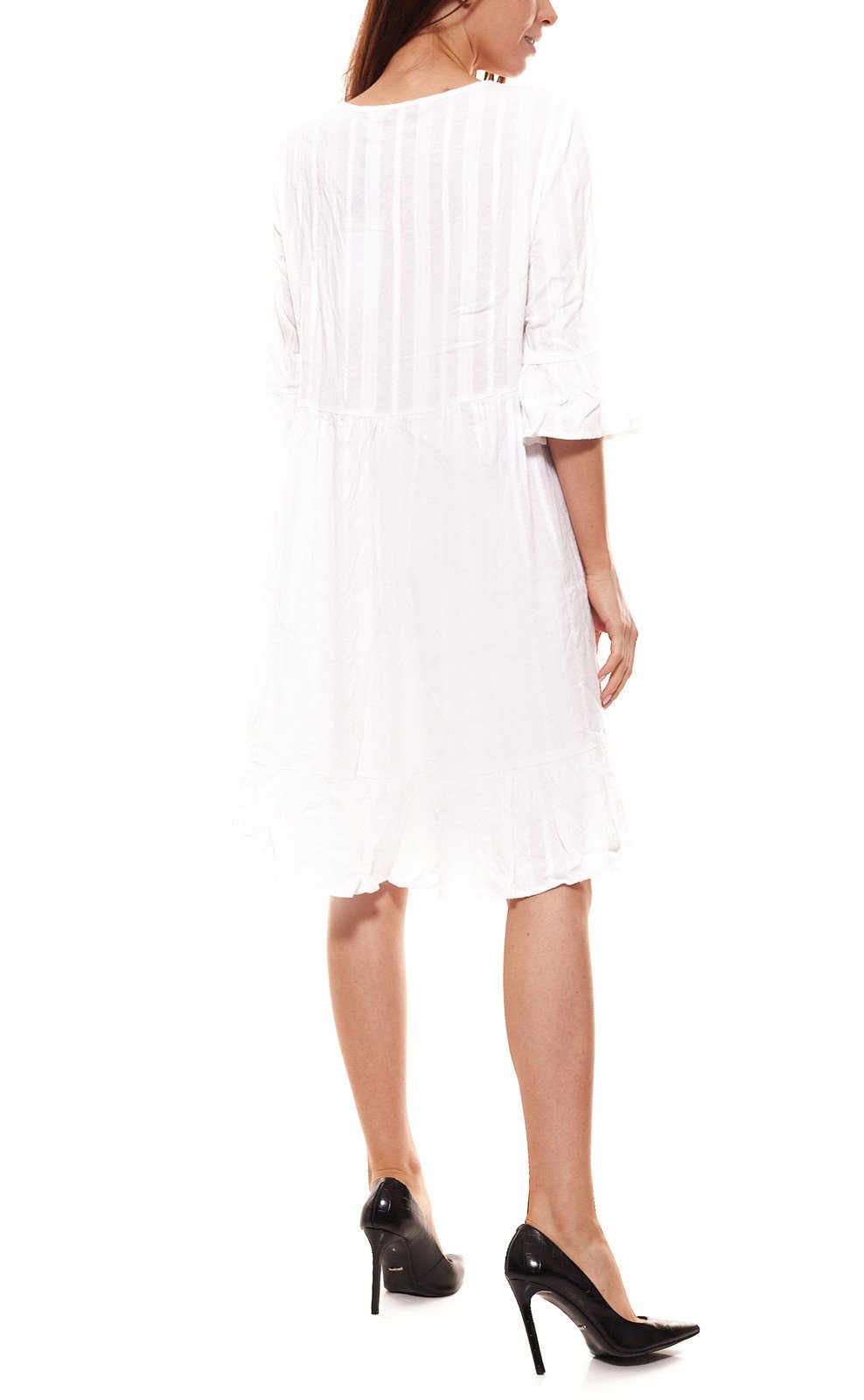 nümph Volantkleid »NÜMPH Beate Leinen-Kleid leicht transparentes Damen  Mini-Kleid mit Unterkleid Volant-Kleid Weiß« online kaufen | OTTO