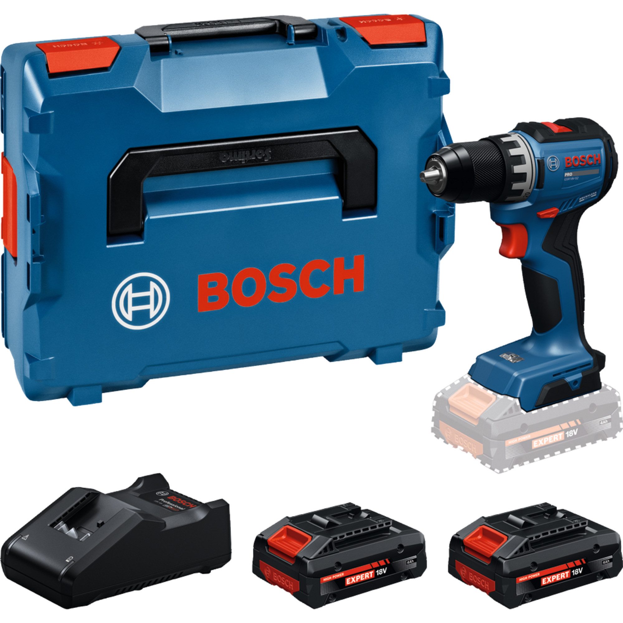 Bosch Professional Akku-Bohrschrauber Bosch Professional Akku-Bohrschrauber GSR18V-52, 18 V V