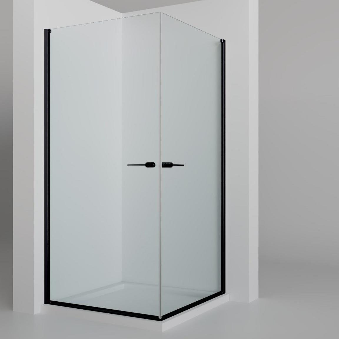 welltime Eckdusche Firenze, BxT: 90x90 cm, Einscheibensicherheitsglas, Rahmenloses Design mit extravaganten Griffen, 6mm ESG