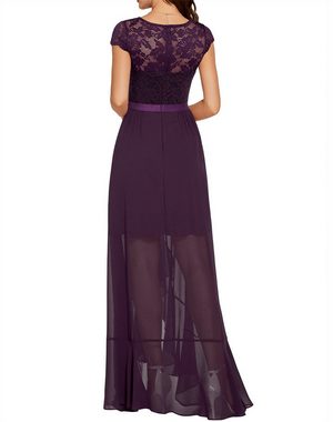 AFAZ New Trading UG Abendkleid Damen Elegant Maxi Lang Abendkleid V-Ausschnitt Hochzeit