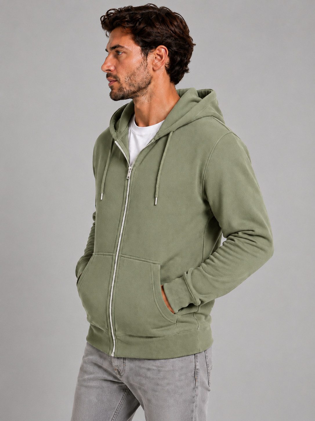 Smith & Solo Hoodie Herren - Sweatshirt mit Reißverschluss Zipper Sweatjacke Baumwollmix – Bild 2 von 5