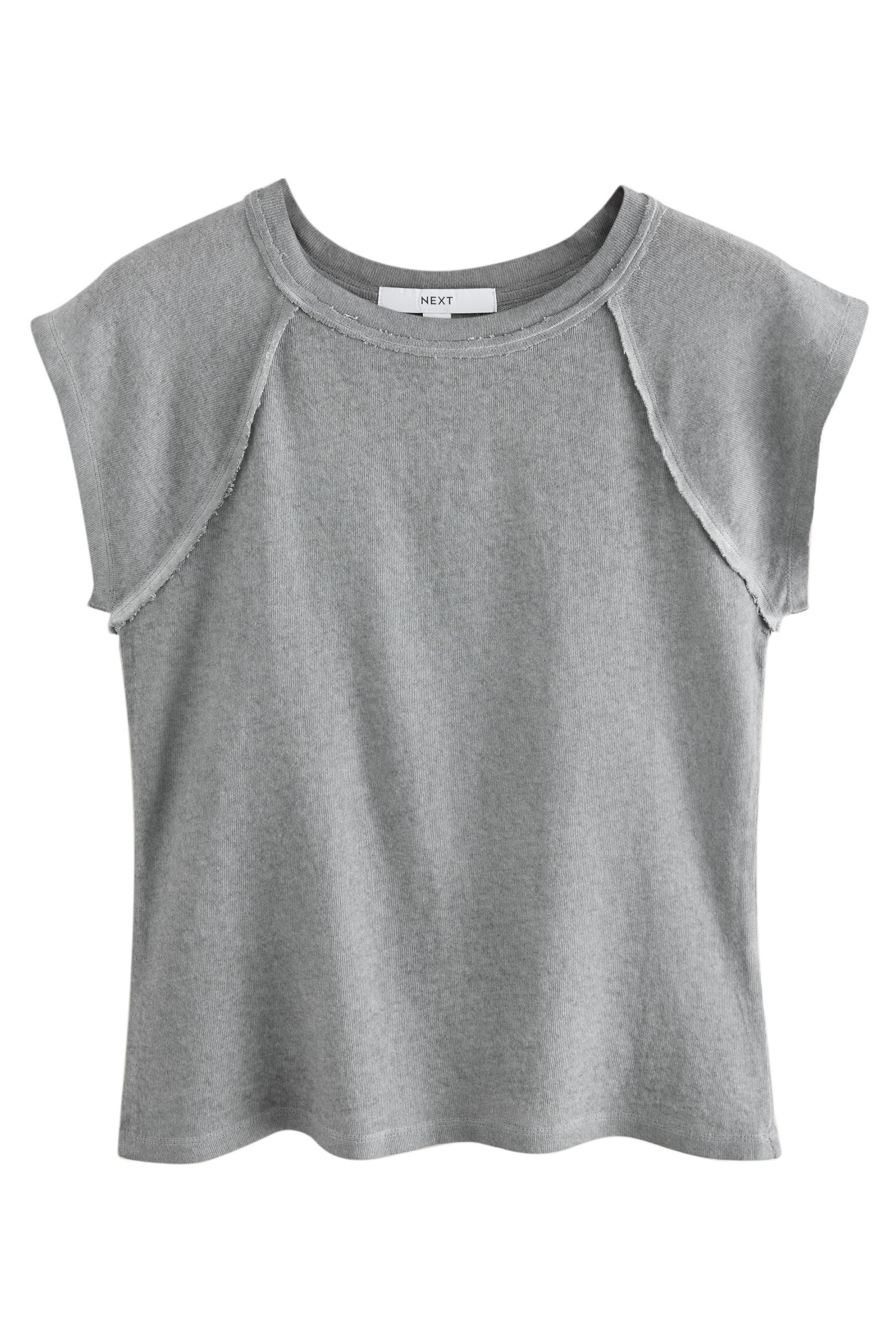 Next Shirttop Gewaschenes T-Shirt mit offenen günstig online kaufen