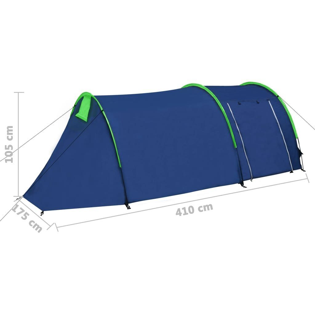 Campingzelt 4 Marineblau/Grün, vidaXL (4 Personen tlg) Vorzelt