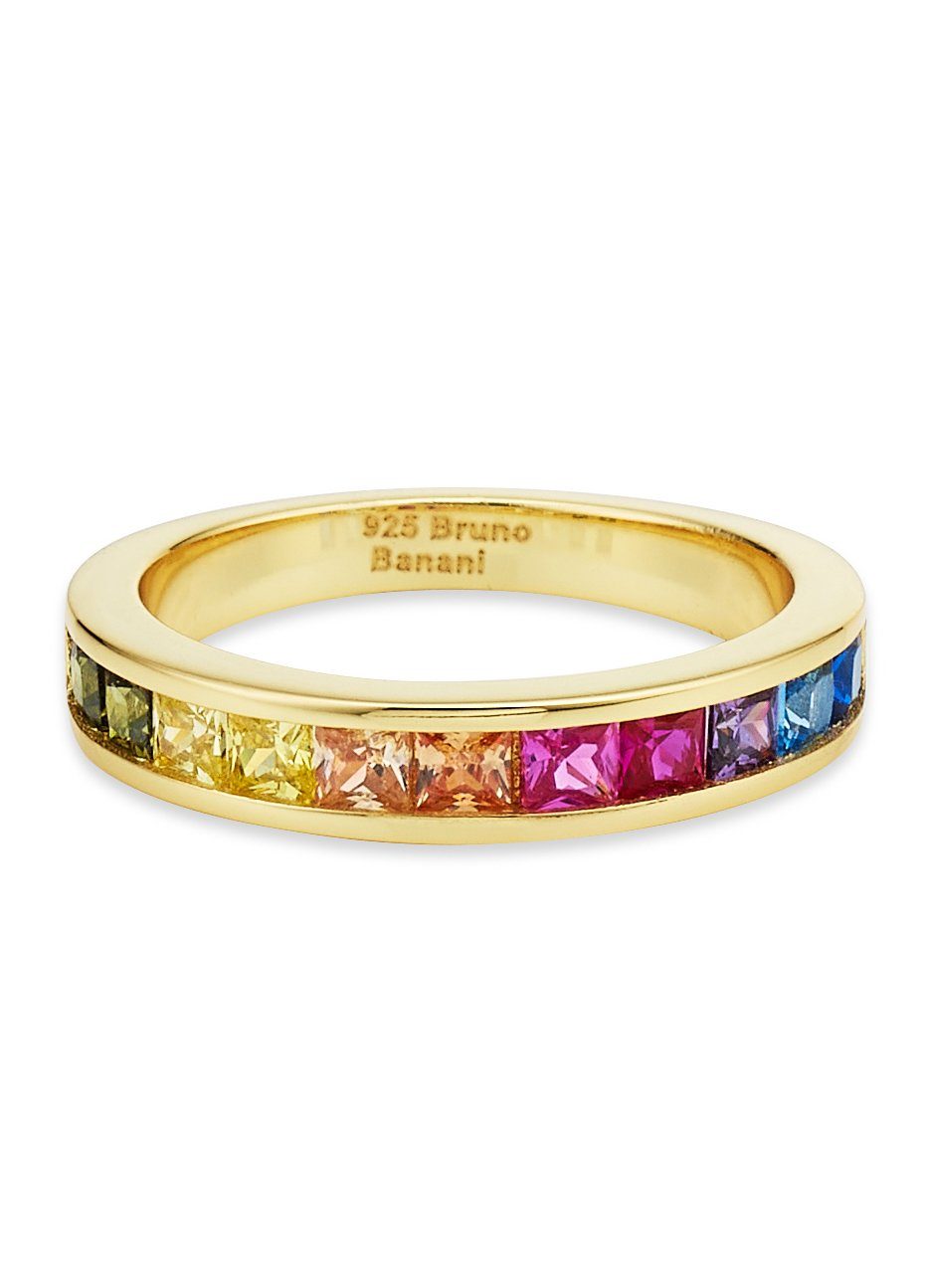 Bild von Bruno Banani Fingerring Regenbogen, B0136R/90/I7/1, mit Zirkonia (synth)
