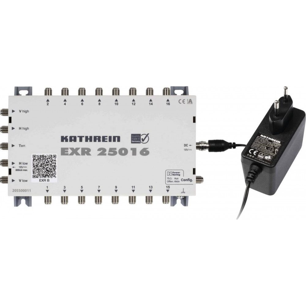 Kathrein SAT-Multischalter 205500011 EXR 25016 Multischalter Empfangstechnik (Multischalter Basisgerät, Multischalter Basisgerät), kaskadierbar für Erweiterungen