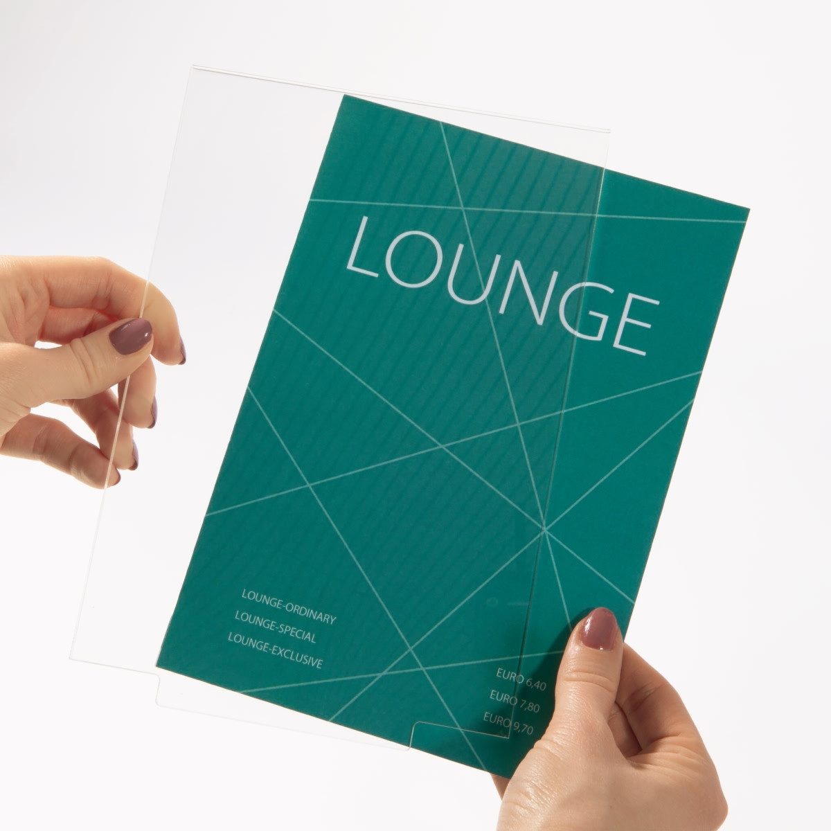 Sigel Stehsammler Tischaufsteller A4 mit Holzsockel Acryl, geöltes Eichenholz, gerade