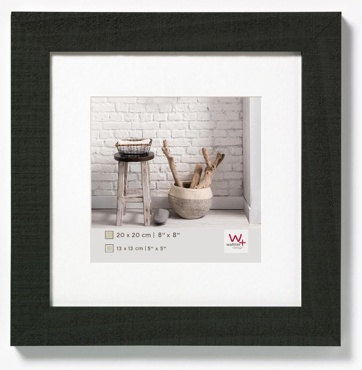 Walther Bilderrahmen Holzrahmen HO330B Home 30x30cm schwarz