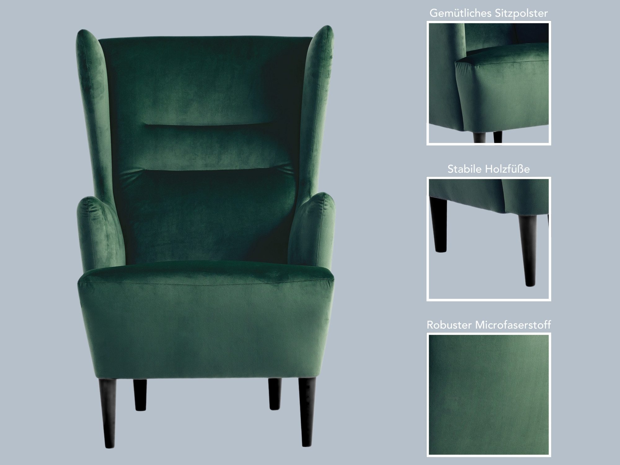 XDREAM Ohrensessel Olaf, Relaxsessel, Loungesessel, Cocktailsessel, günstig online kaufen