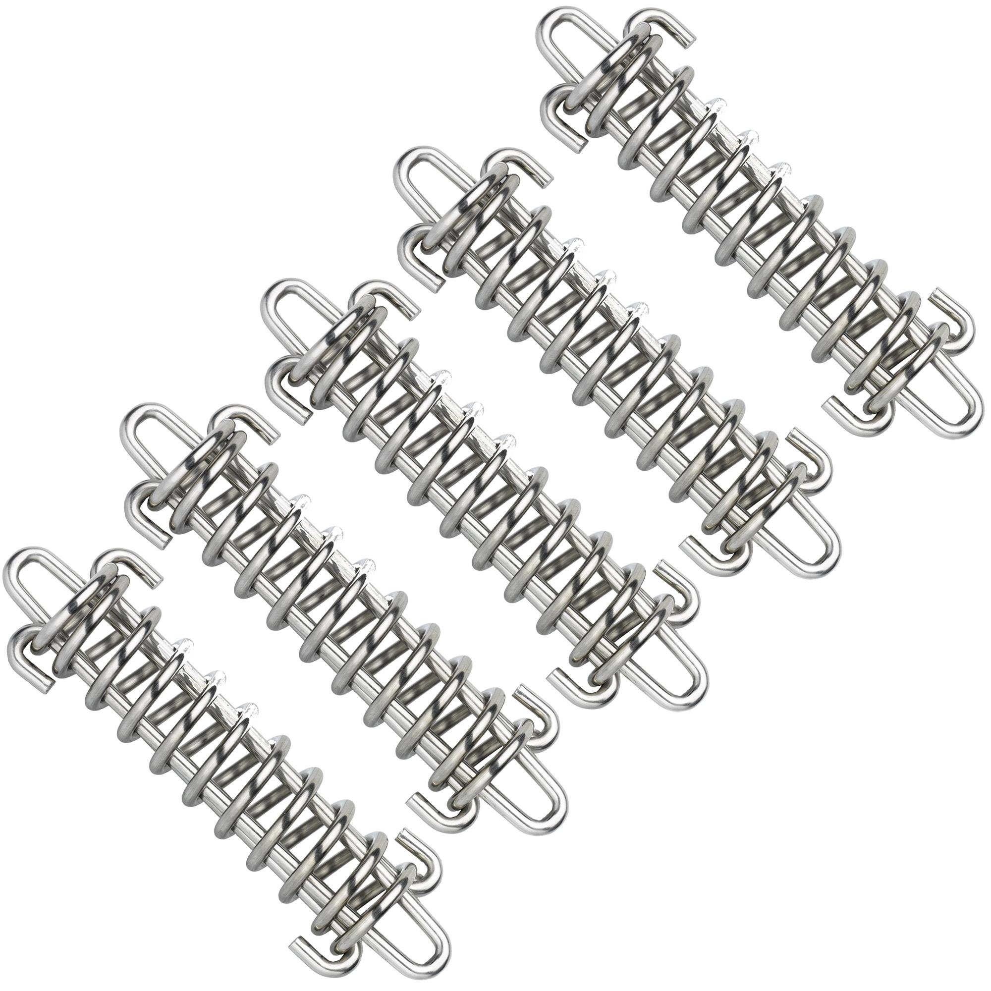 Sonnensegel Befestigung Montage 5x Spannfeder 11,5cm 2 Ösen Edelstahl