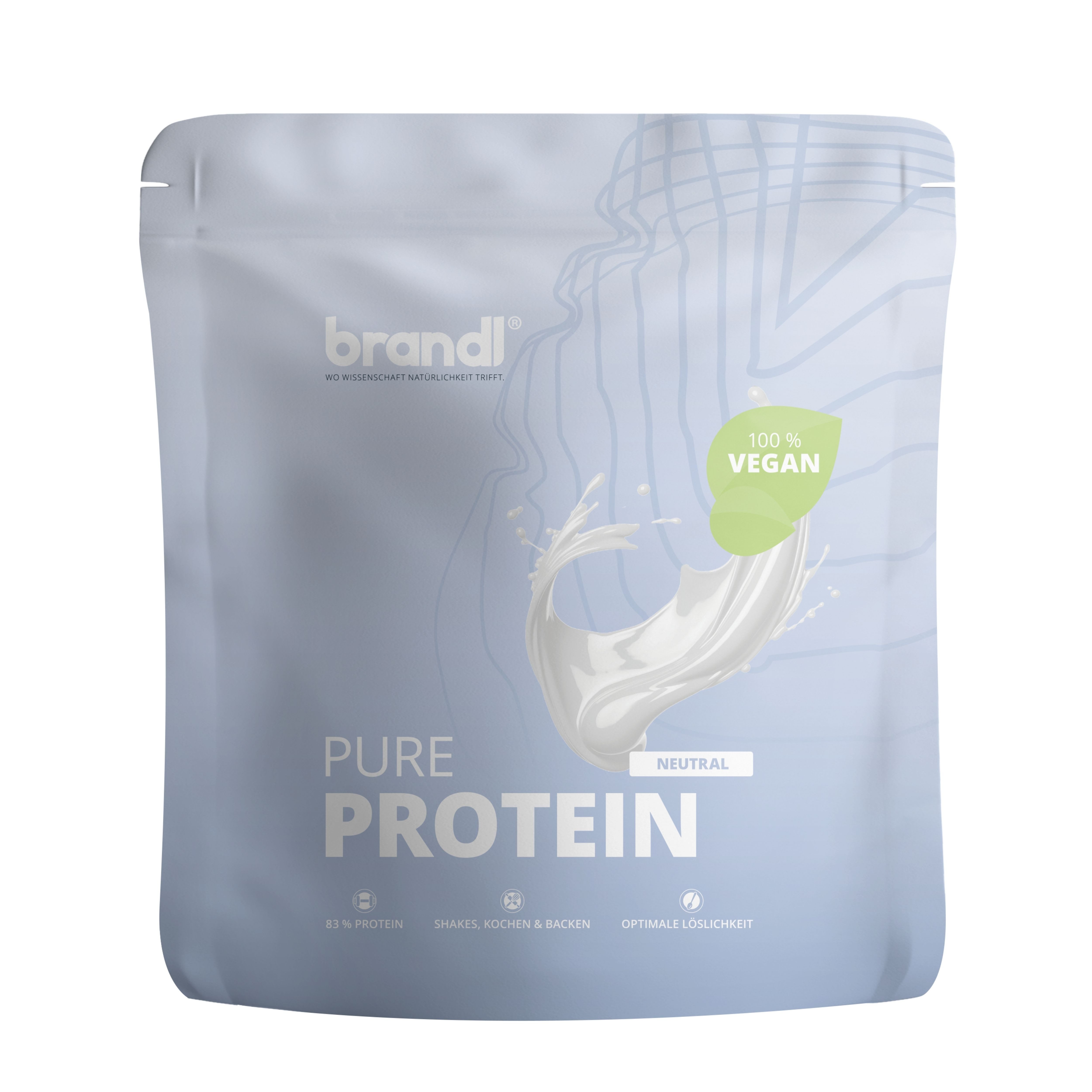 Brandl Nutrition brandl® Pure Protein 2.0 (Vegan) - Premium Qualität Pulver, 1000 g