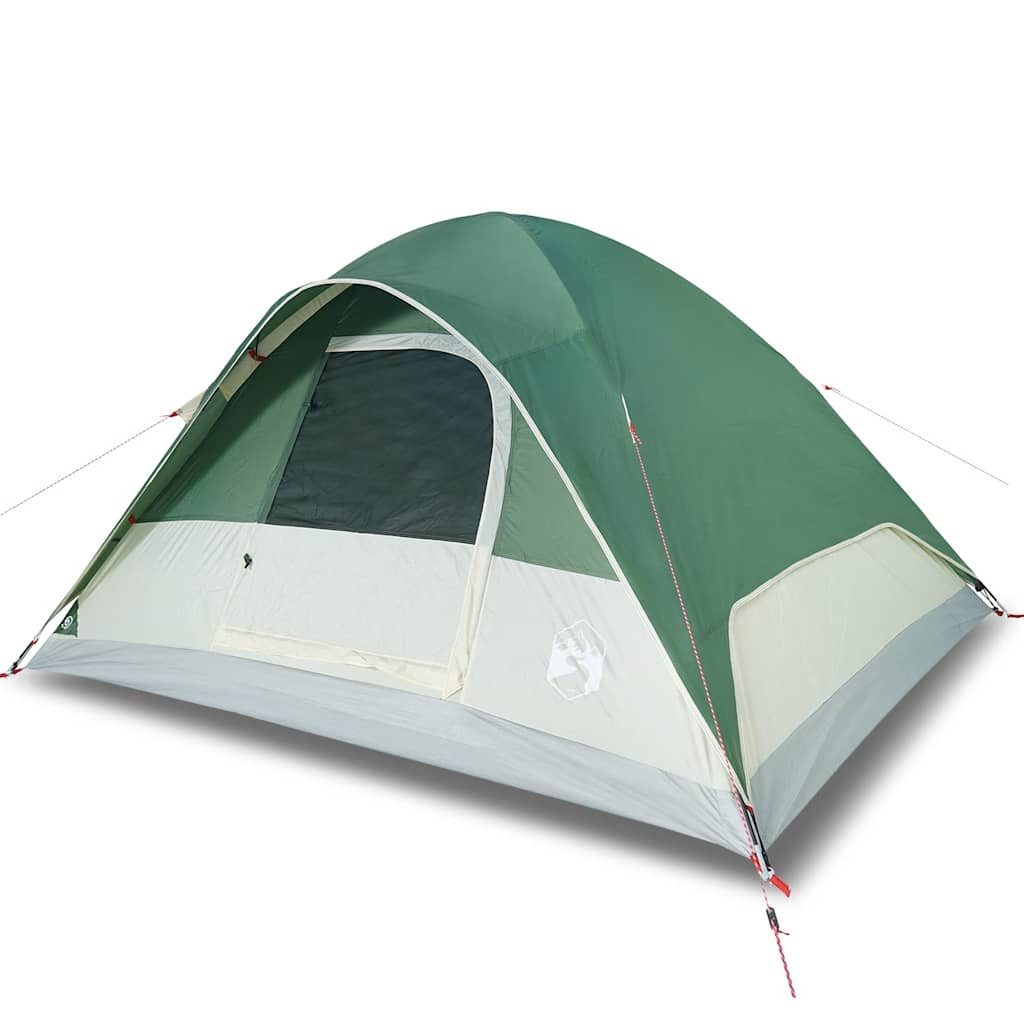 vidaXL Kuppelzelt Kuppel-Familienzelt 6 Personen Grün Wasserdicht, Personen: 6 (1 tlg)