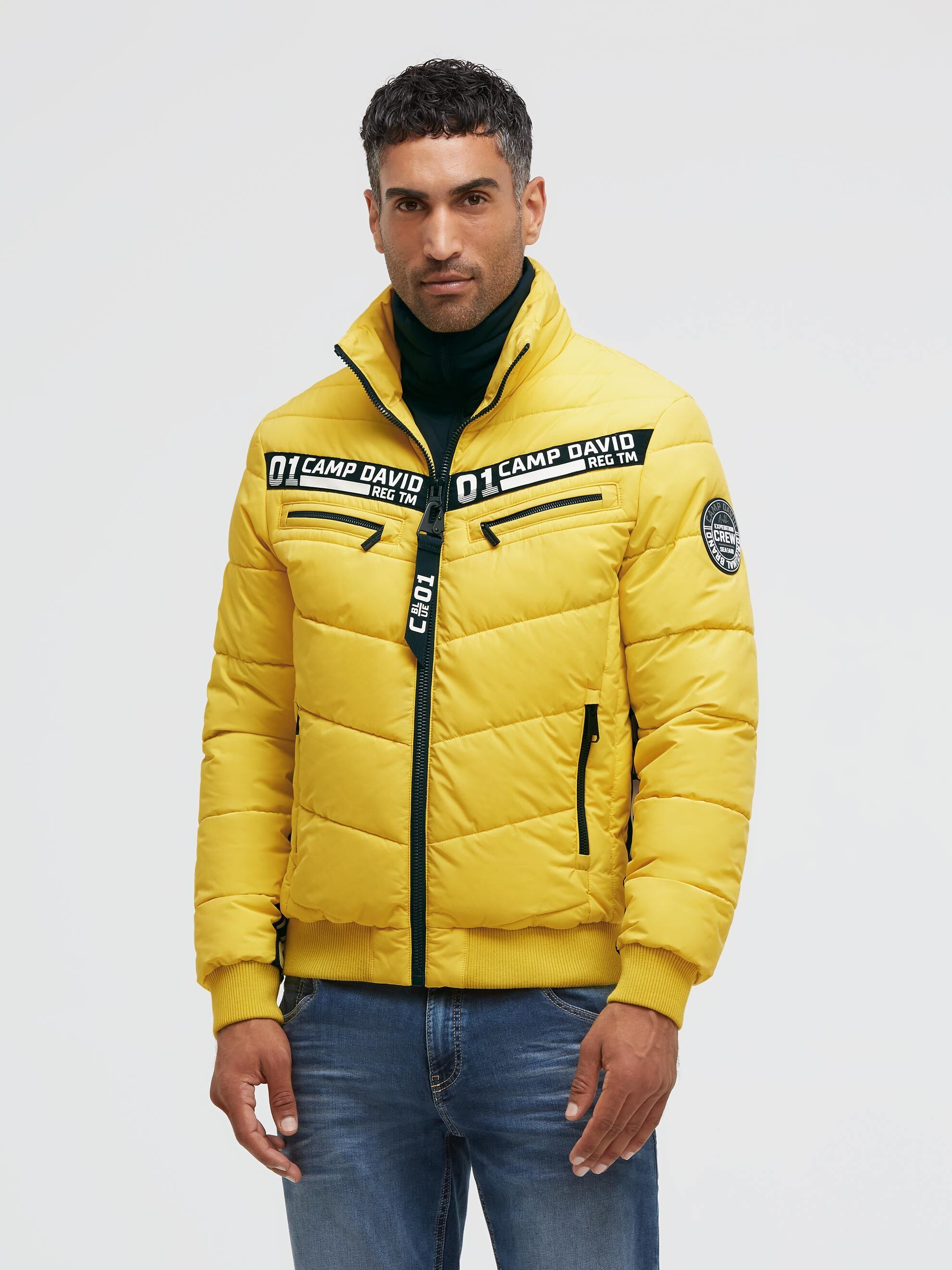 CAMP DAVID Winterjacke mit Reißverschluss an den Einschubtaschen