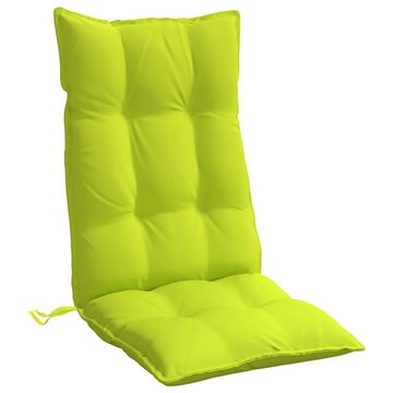vidaXL Sitzauflage Hochlehner-Auflagen 4 Stk. Neongrün Oxford-Gewebe, (4 St)