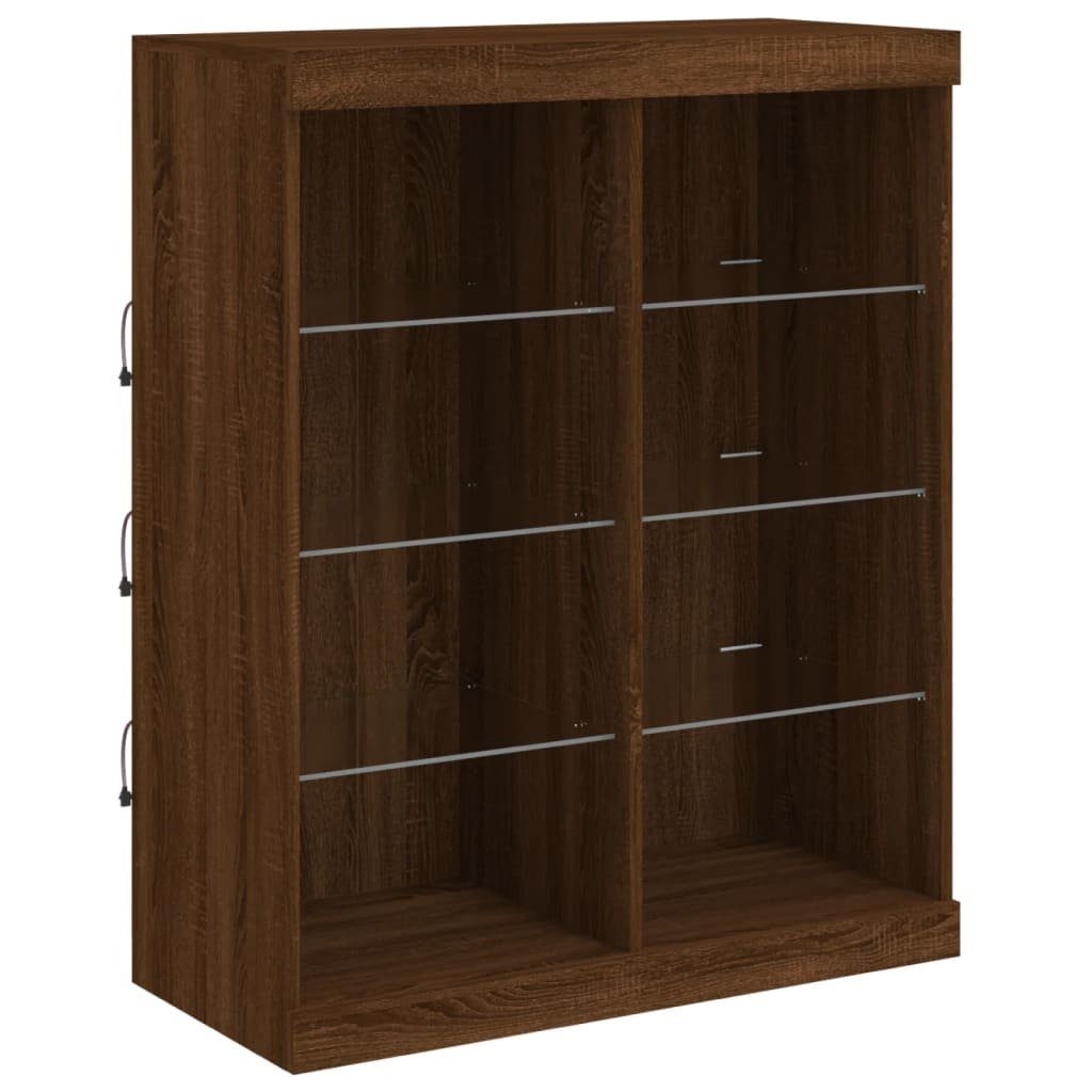 vidaXL Sideboard Sideboard mit LED-Leuchten Braun günstig online kaufen