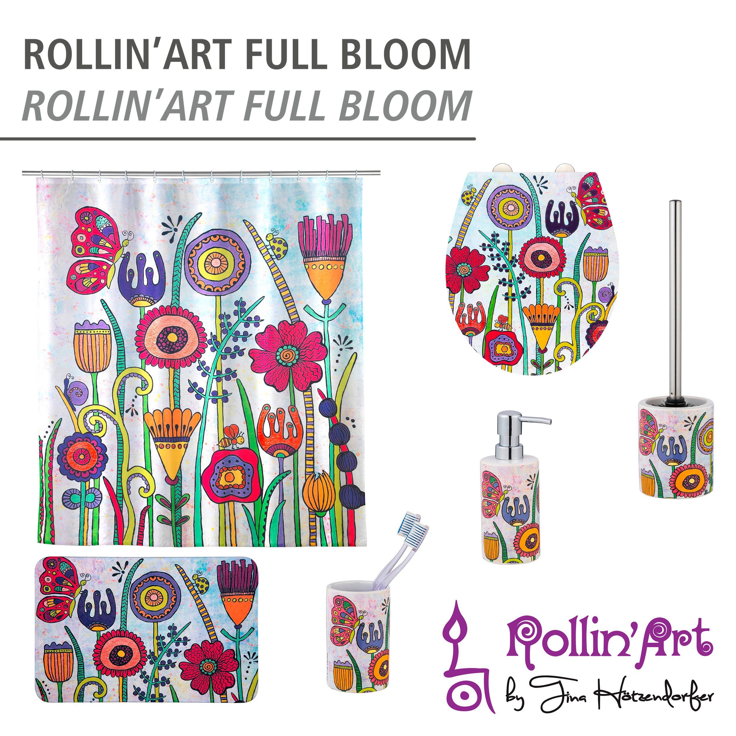 Full WENKO Rollin'Art WC-Garnitur Bloom, inkl. freistehend, WC-Bürste