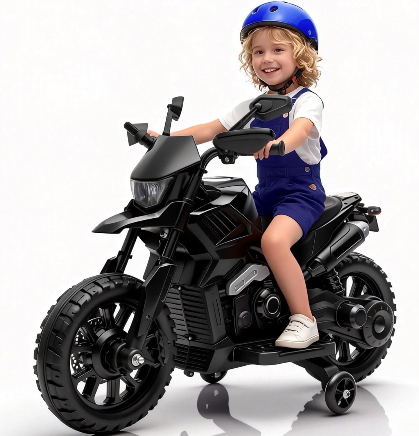 Elektro-Kindermotorrad für Kinder, 6 V, für 3-6 Jahre,stabiles Elektromotorrad mit Lernrollen