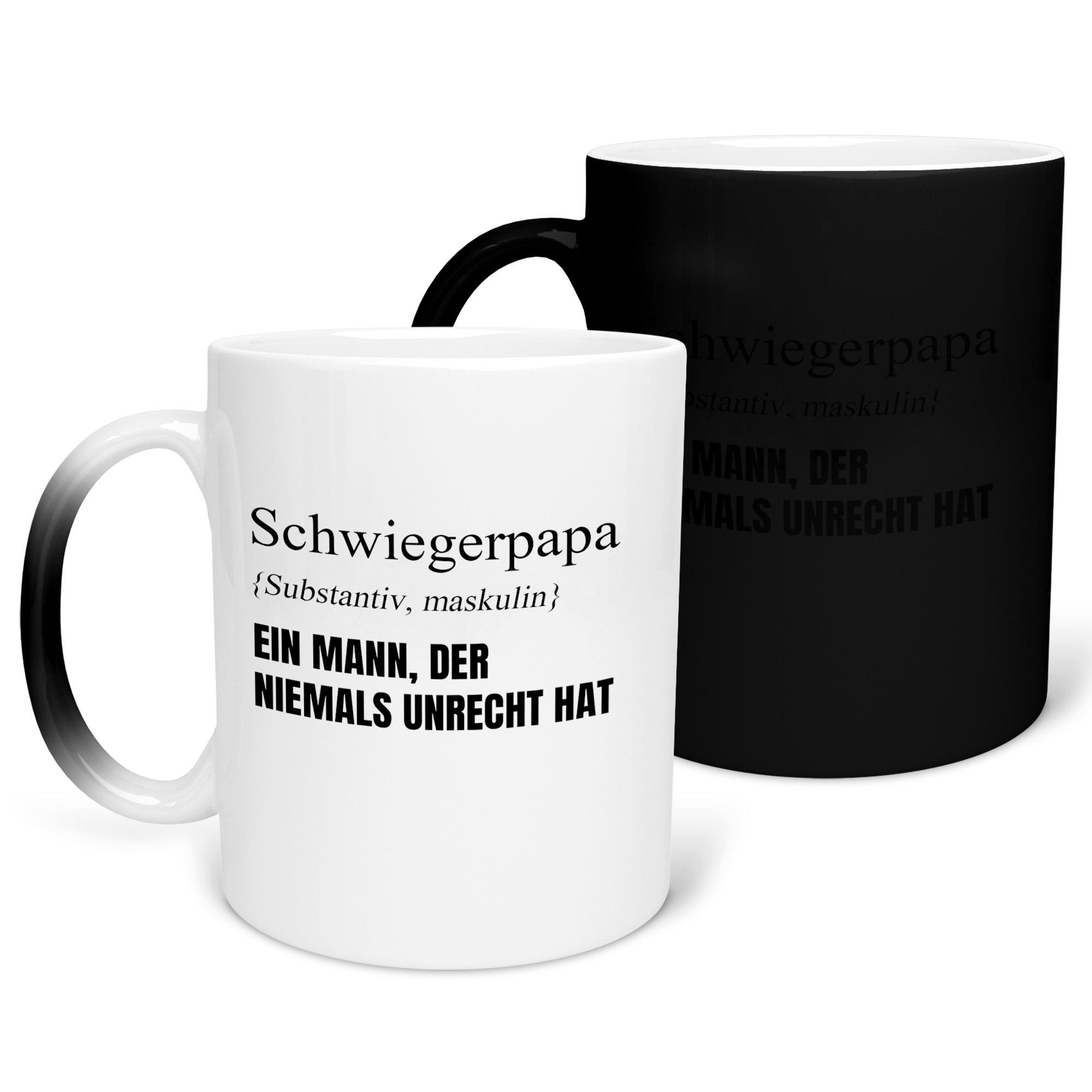 22Feels Tasse Schwiegerpapa Geschenk Hochzeit Männer Vater der Braut des Bräutigams, Keramik, FARBWECHSEL Zaubertasse, Made in Germany