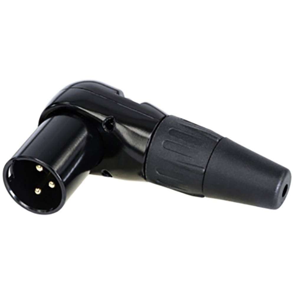 3-polige Winkelkabelstecker, verchromtes Gehäuse, Audio- & Video-Adapter