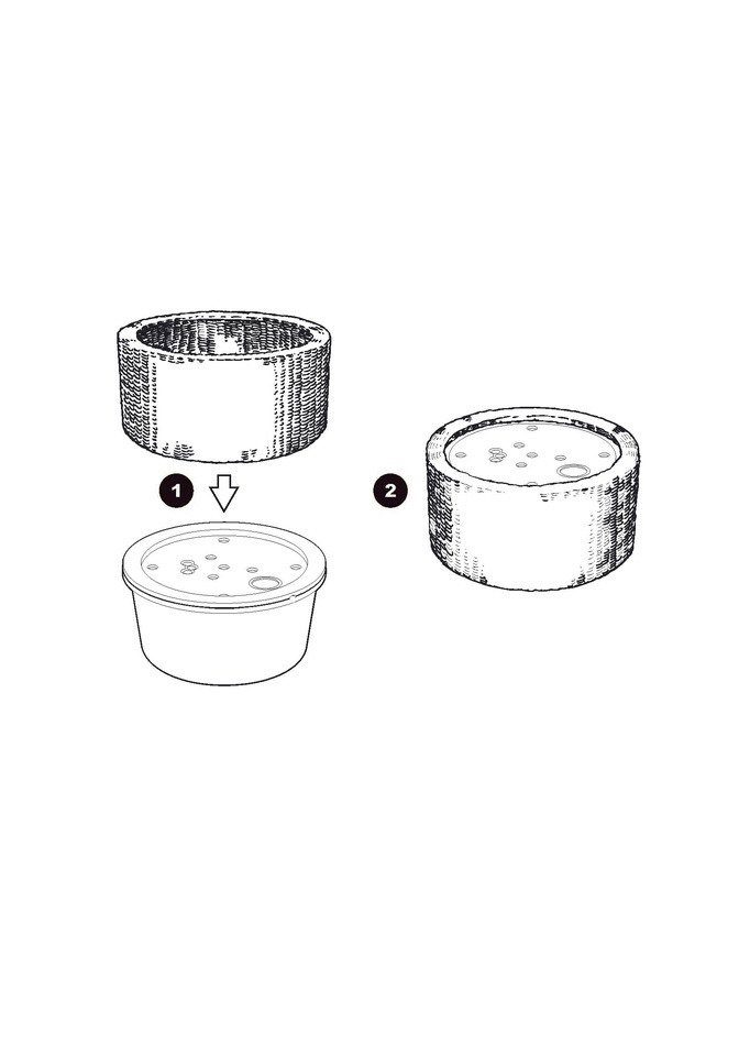 Ubbink Brunnenumrandung DecoWall Wicker 2