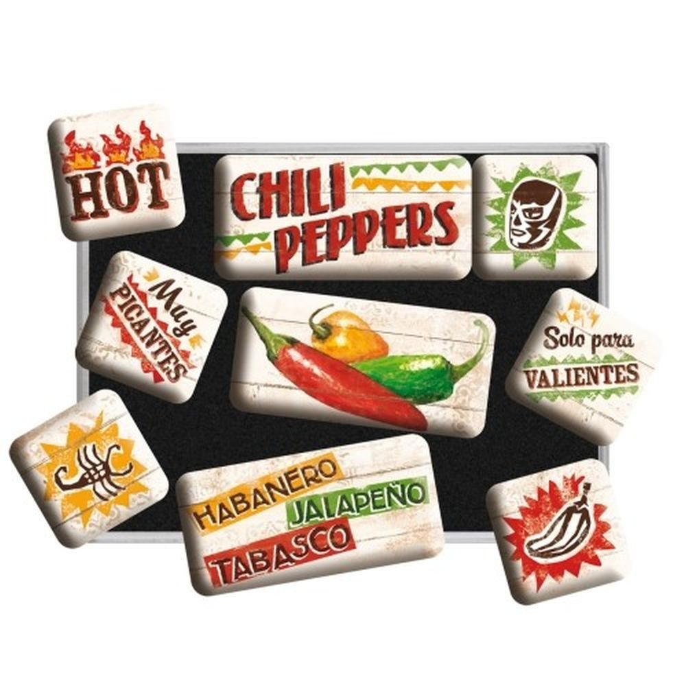 Nostalgic-Art Magnet 9tlg. Magnetset - Home & Country - Chili Peppers