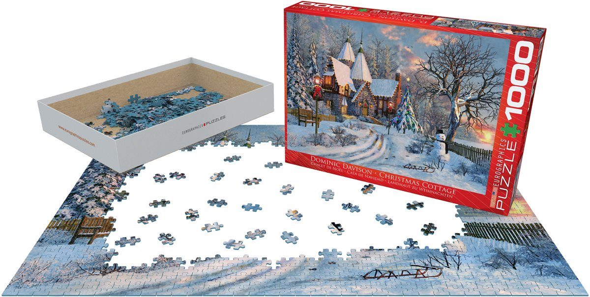 empireposter 68x48 Puzzle - Dominic Puzzleteile - Landhaus - cm, Davison Teile Weihnachtliches Puzzle Format 1000