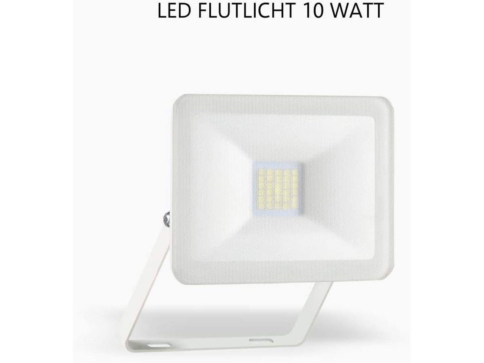 Elro LED Flutlichtstrahler, LED fest integriert, Tageslichtweiß, Außenleuchten Wand-Strahler, Scheinwerfer, Werkstattlampe, Weiß, 12cm