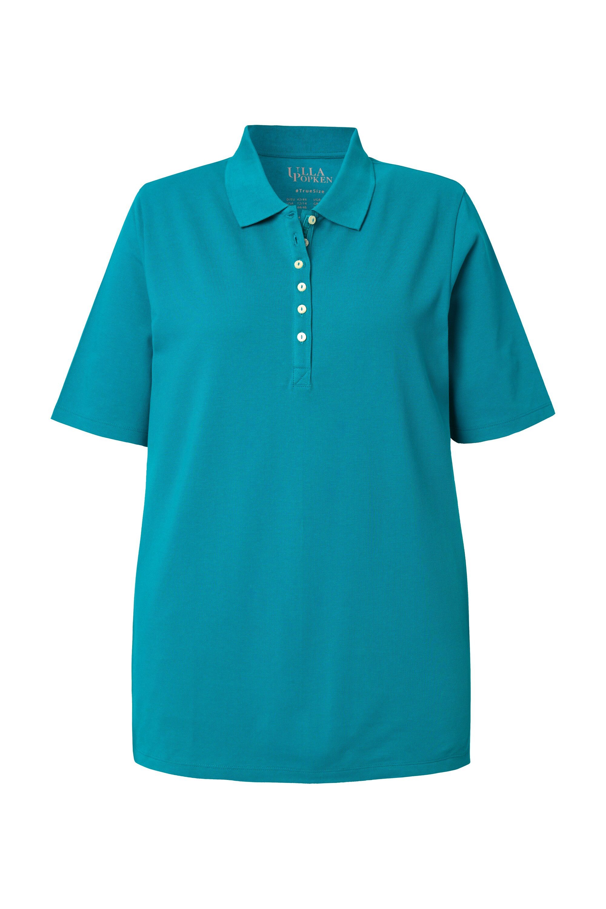 Ulla Popken T-Shirt Poloshirt Piqué Polokragen günstig online kaufen