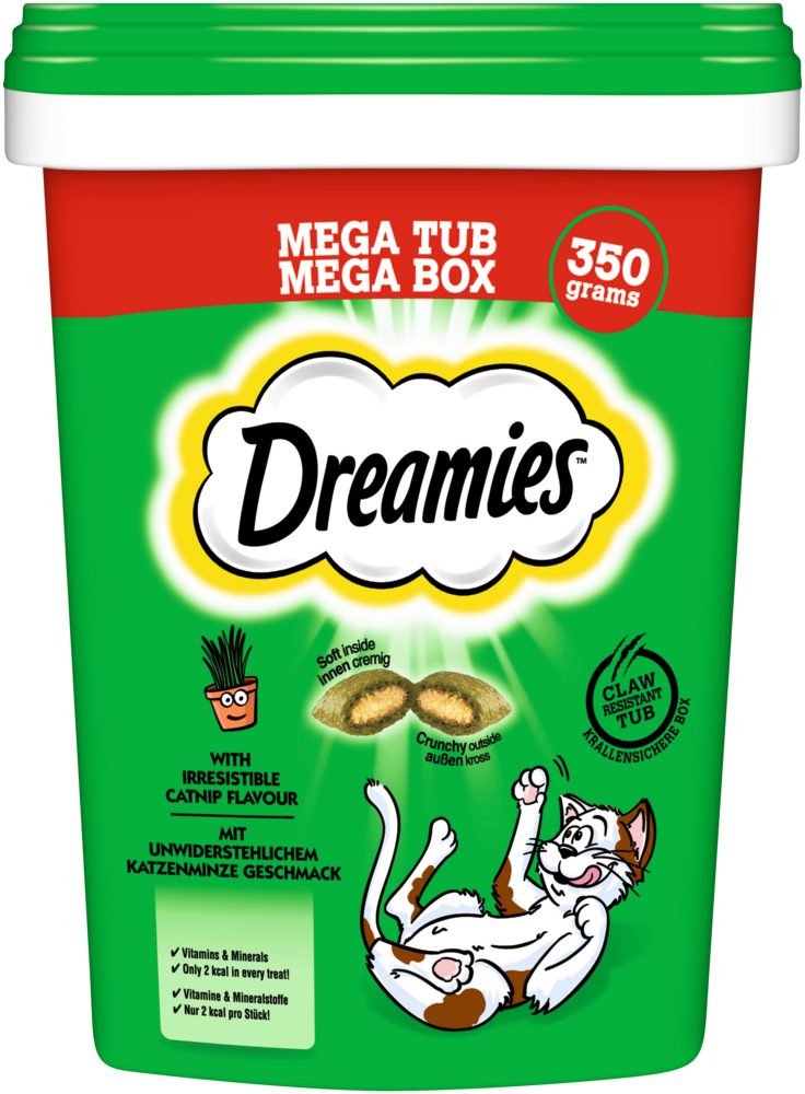 Dreamies DREAMIES™ Box Katzenminze 350g, Snack für: Katze