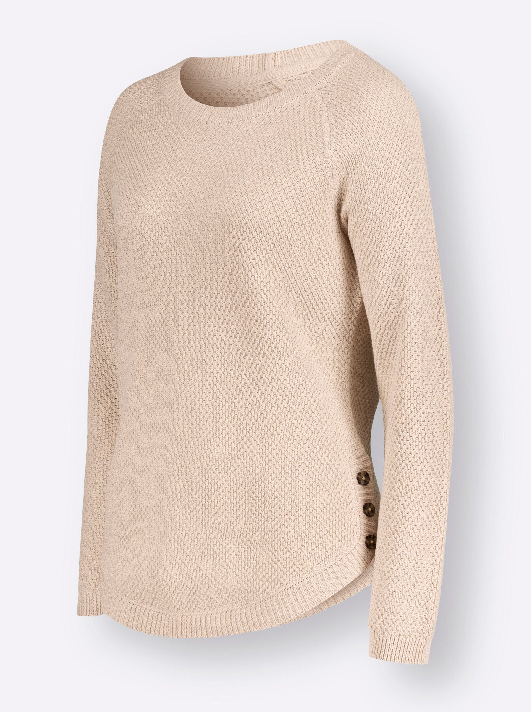 Witt Strickpullover Pullover Langarm Struktur, Perlmuster günstig online kaufen