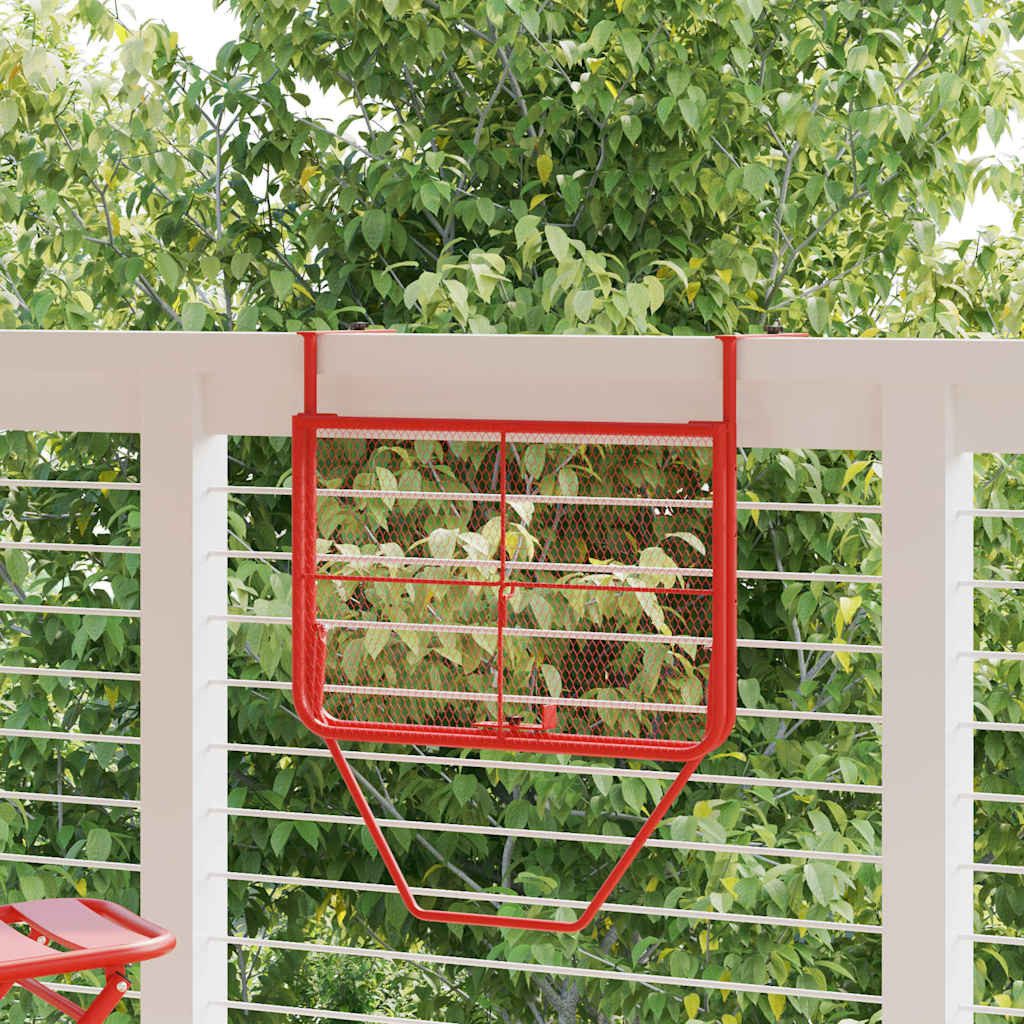 vidaXL Gartentisch Balkontisch Rot 60x40 cm Stahl (1-St)