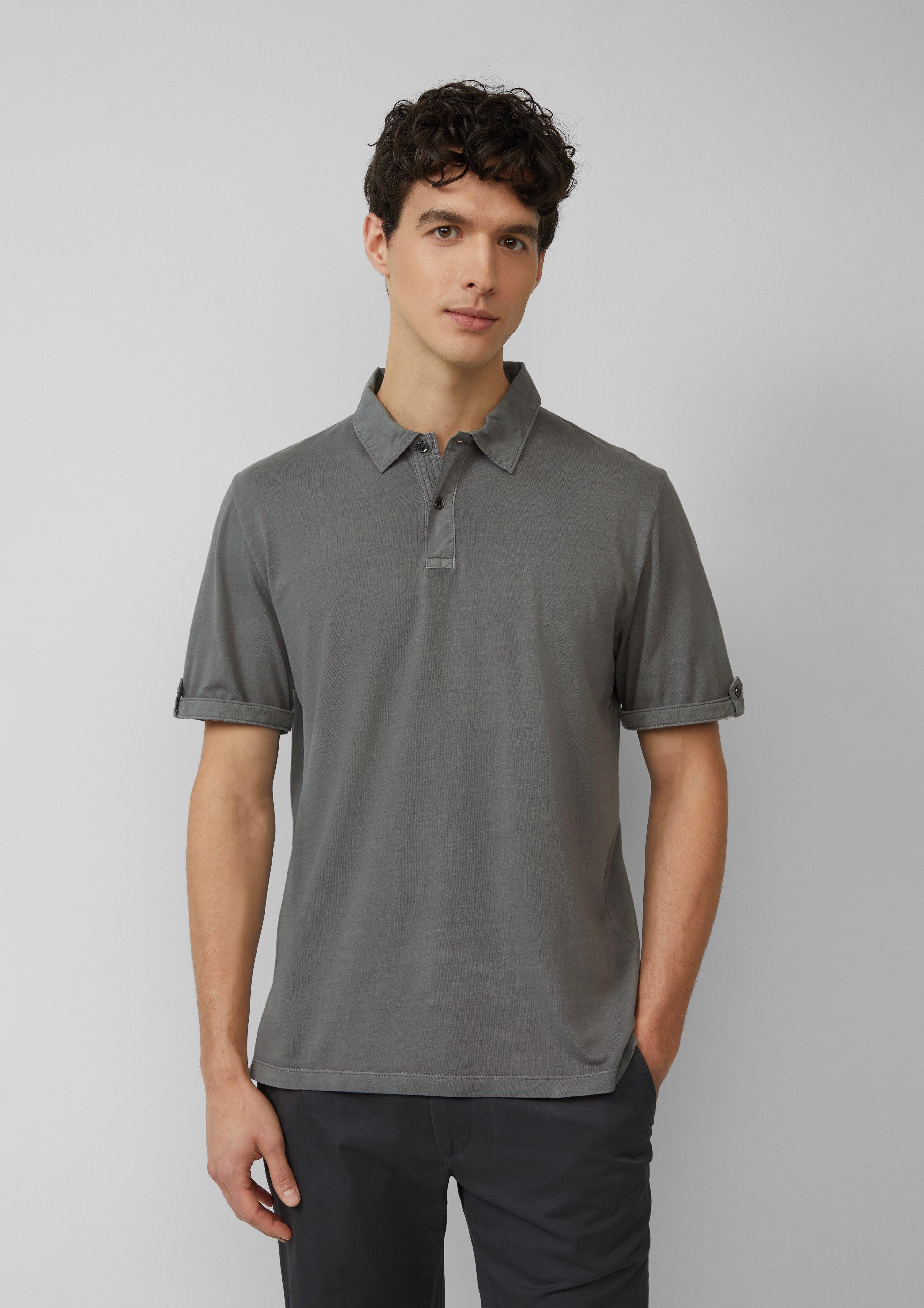 s.Oliver Kurzarmshirt Jersey-Poloshirt mit Ärmel-Detail Label-Patch günstig online kaufen
