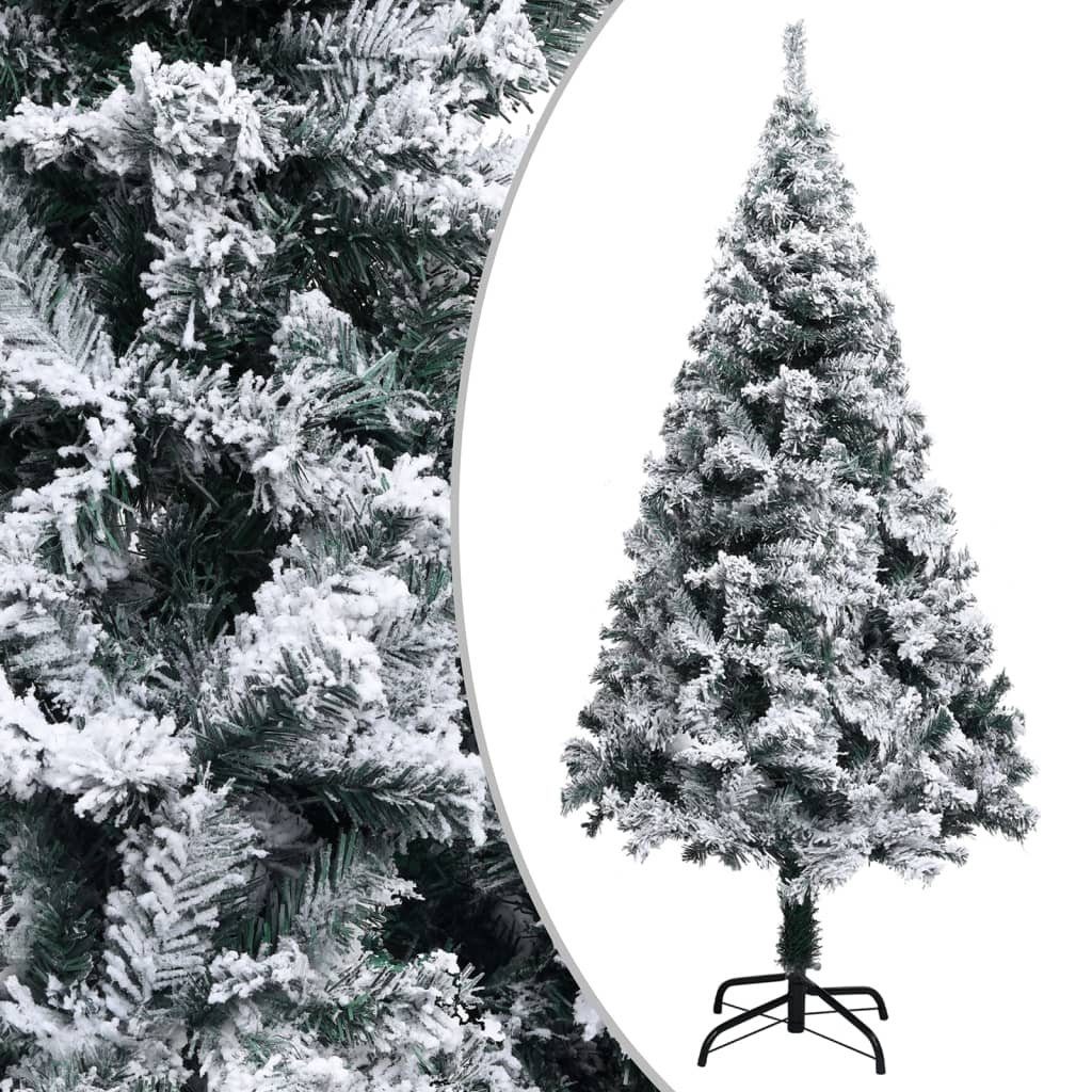 furnicato Künstlicher Weihnachtsbaum mit Schnee Grün 120 cm PVC