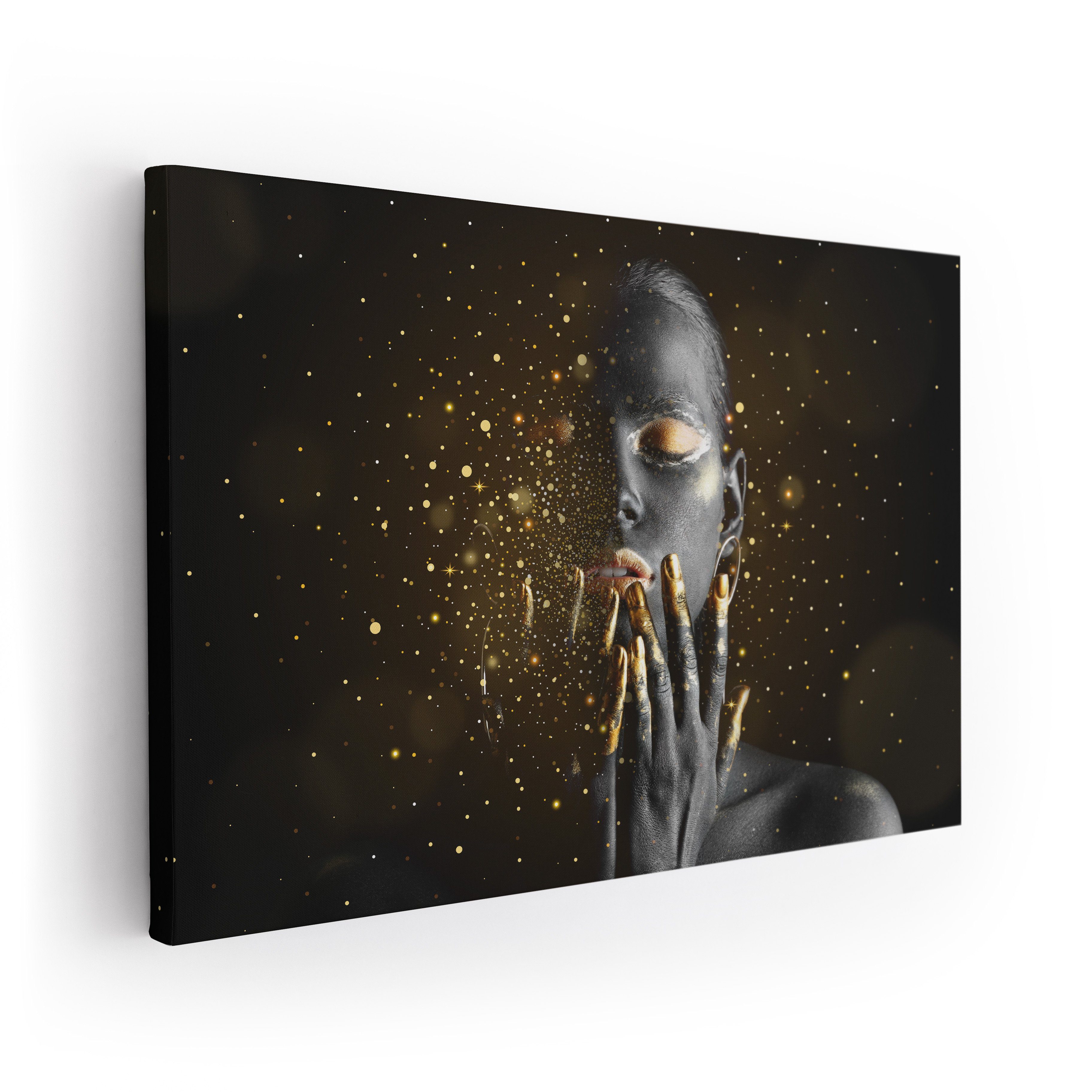 ArtMind XXL-Wandbild GOLDEN POWDER, Premium Wandbilder als Poster & gerahmte Leinwand in verschiedenen Größen, Wall Art, Bild, Canvas