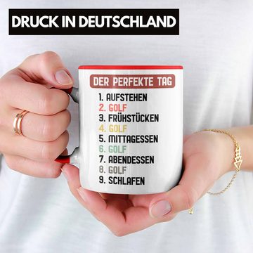 Trendation Tasse Trendation - Golfer Tasse Geschenk Der Perfekte Tag Golfen Golfball Geschenkidee Männer Lustig Spruch