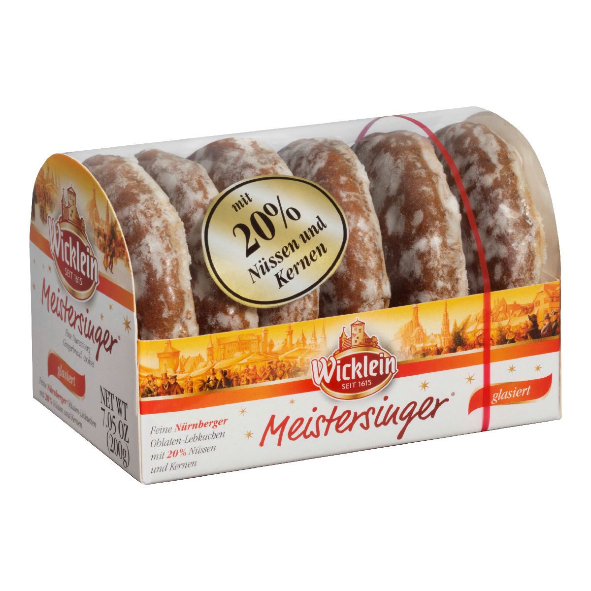 Wicklein Süßigkeit, Wicklein Meistersinger Nürnberger Oblaten Lebkuchen glasiert 200g
