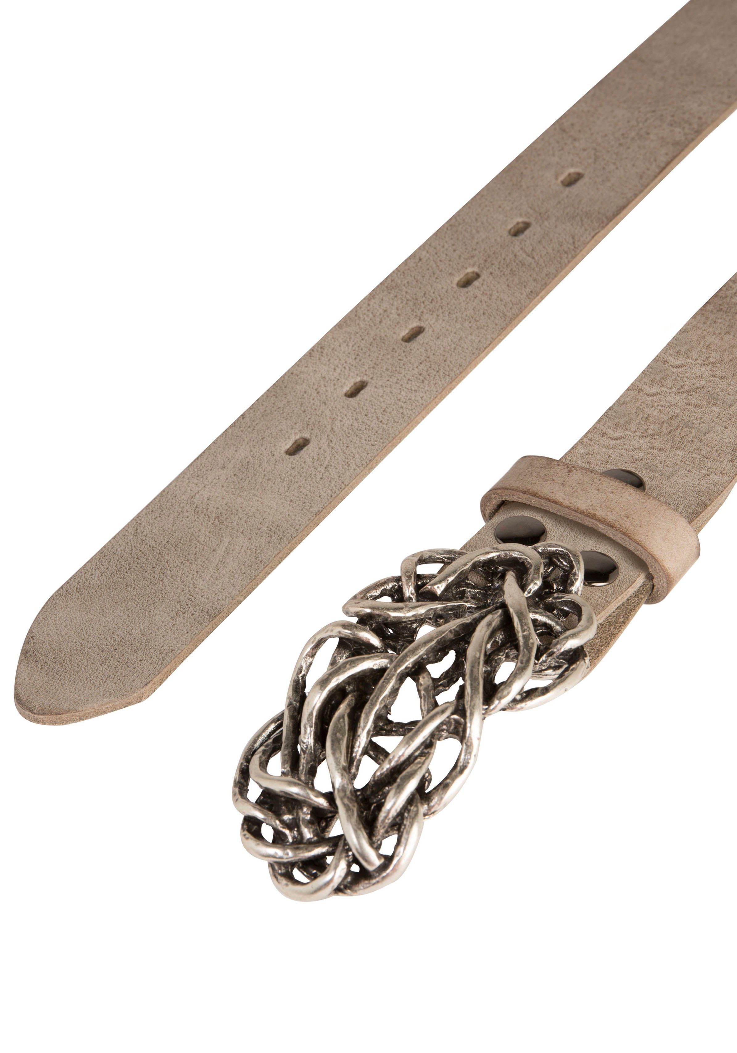 Rettungsring Gürtel Ledergürtel mit austauschbarer Schließe »Strohknoten« günstig online kaufen