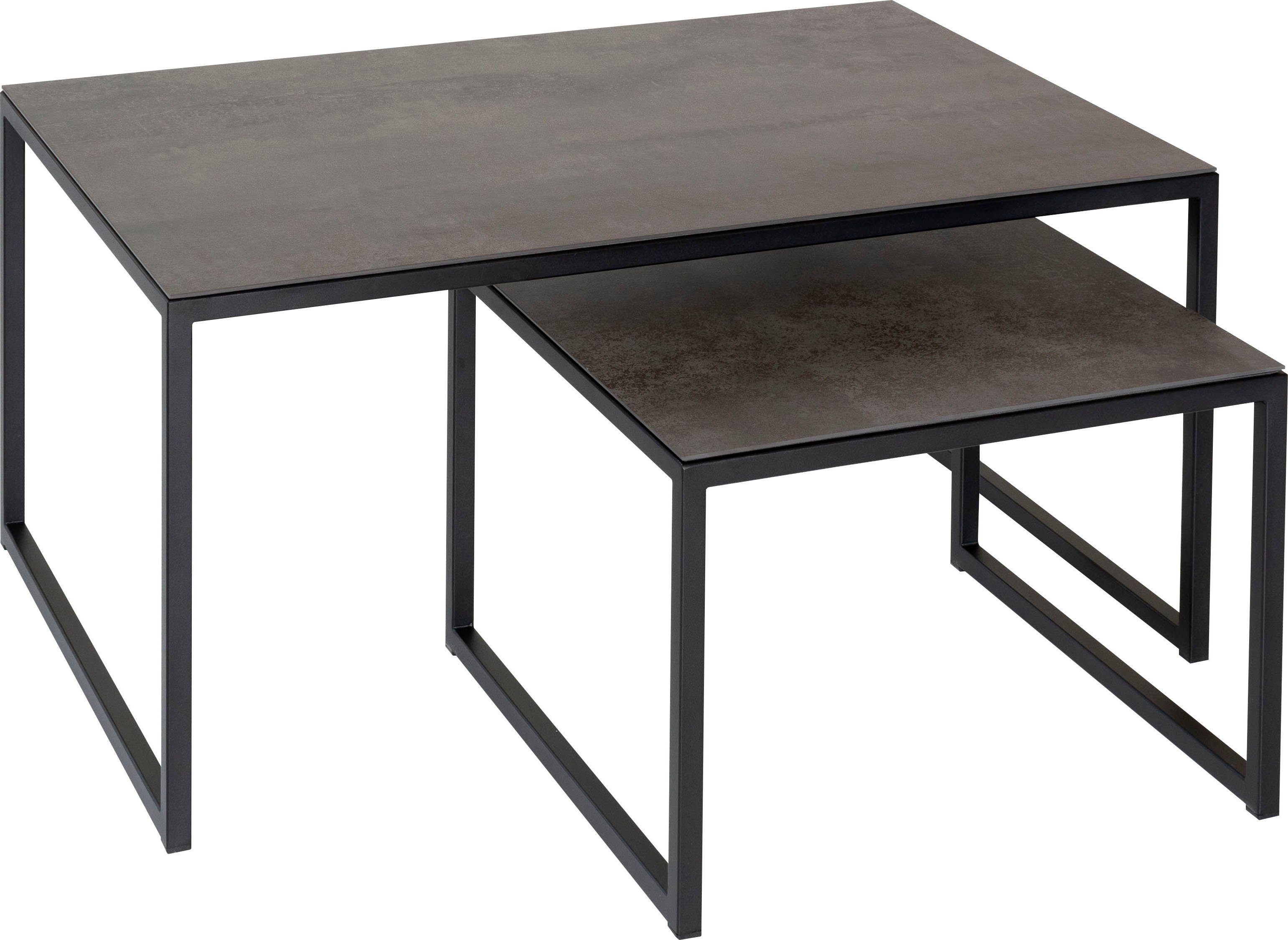 Henke Möbel Beistelltisch, Tischplatte Keramik aus hochwertiger